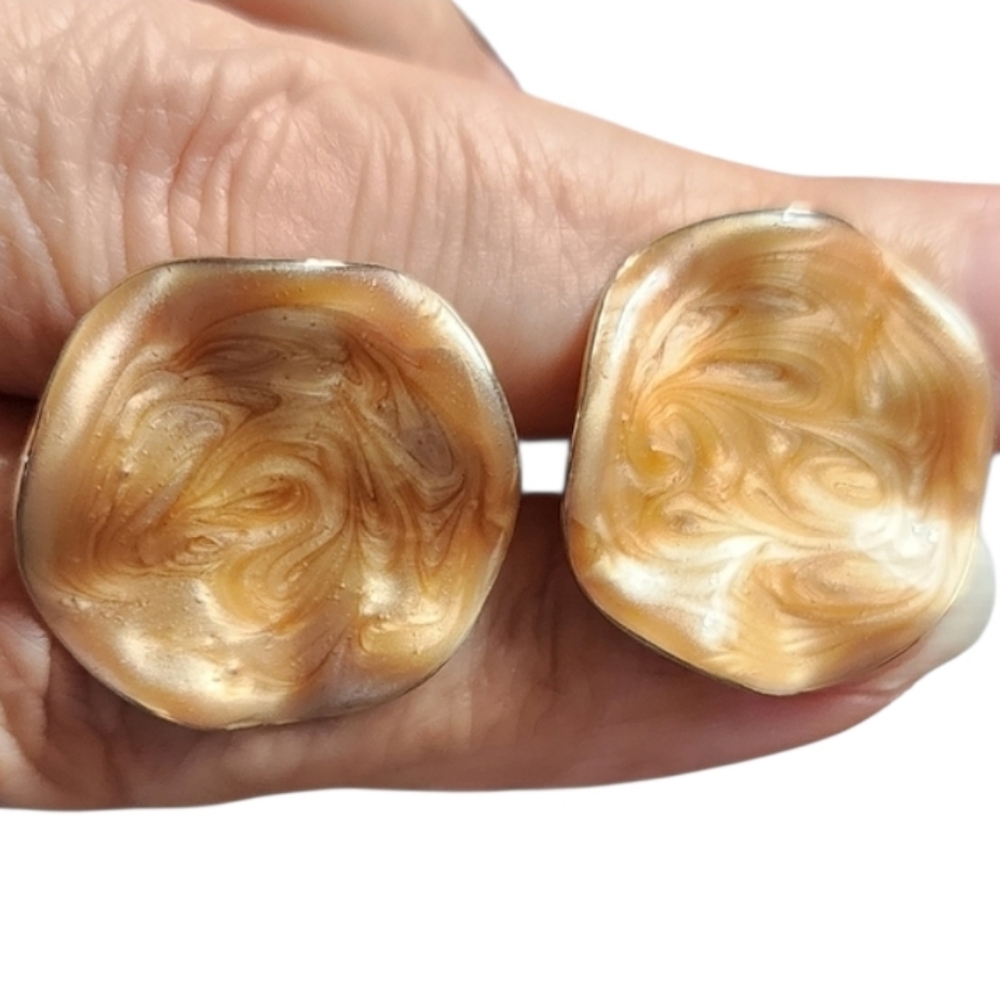 Gold Swirl Clip-On Earrings
